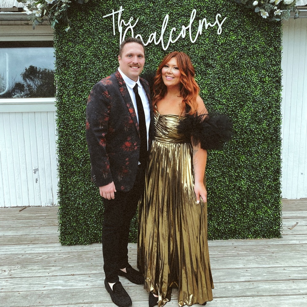 Gold tulle dress